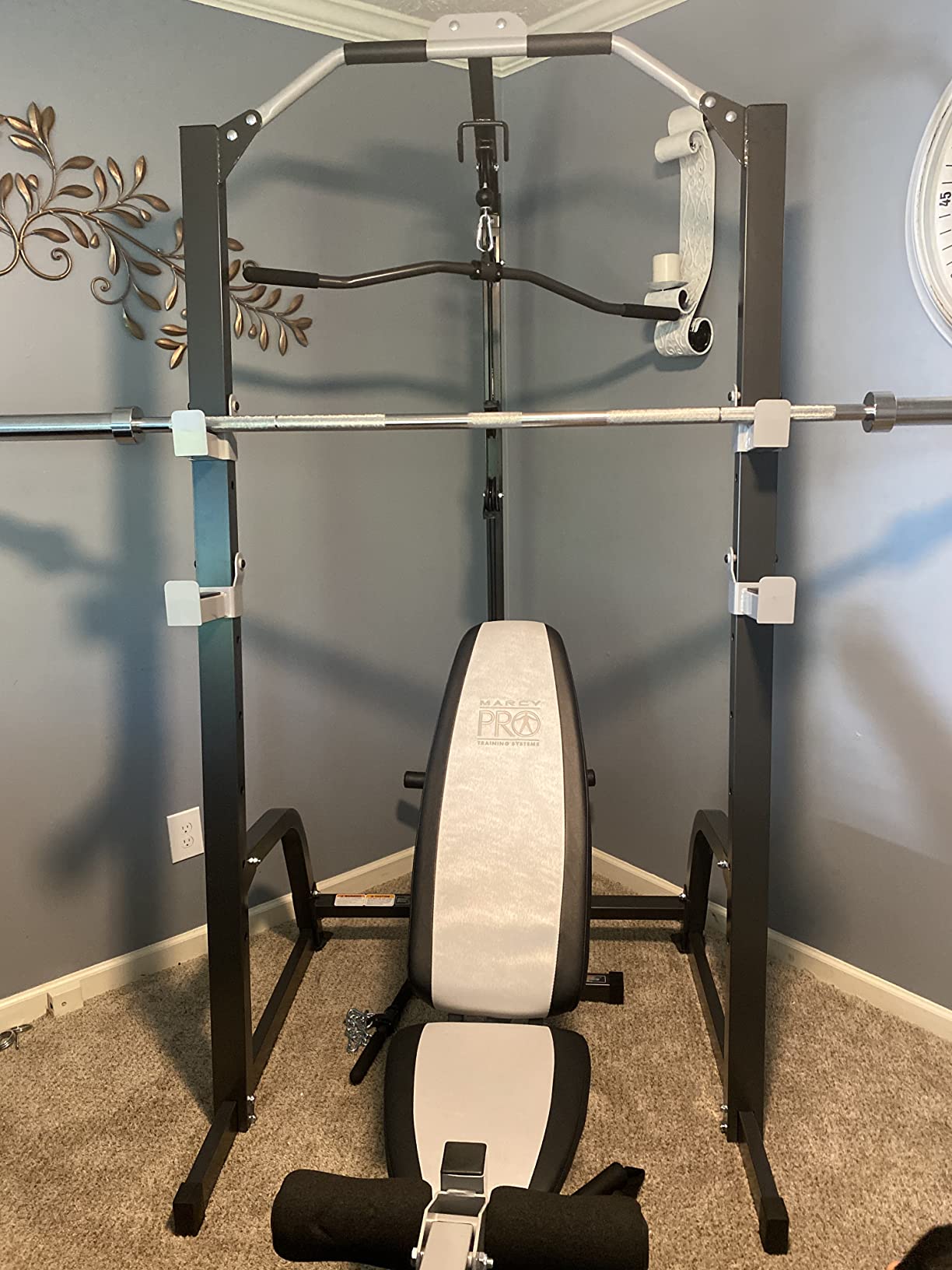 33/mo Finance Marcy Pro Deluxe Cage System with Weightlifting Bench