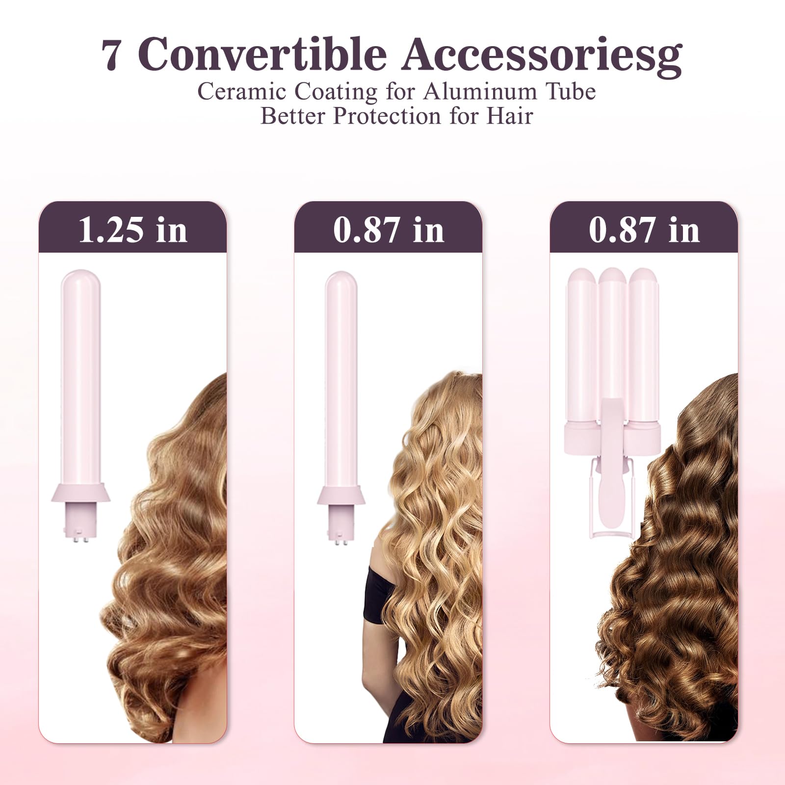 Amazon.com: Curling Iron Set 7-in-1, Curling Wand Set with 7