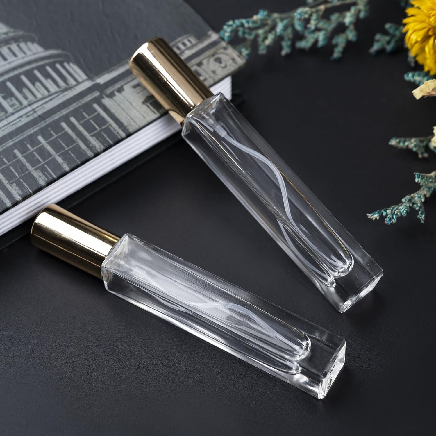 Mini Bottiglie di Profumo da Viaggio, Atomizzatore di Profumo 10 Pezzi 10ML Bottiglia di Profumo Testa di Spruzzo Elettrochimico Profumo Portatile Bottiglie Riutilizzabili Vuote Ricaricabili (Color :