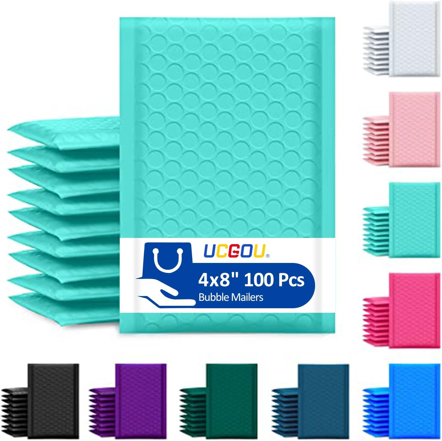 UCGOU Bubble Mailers 6x10 Inch Light Pink 25 Pack Poly Padded Envelopes