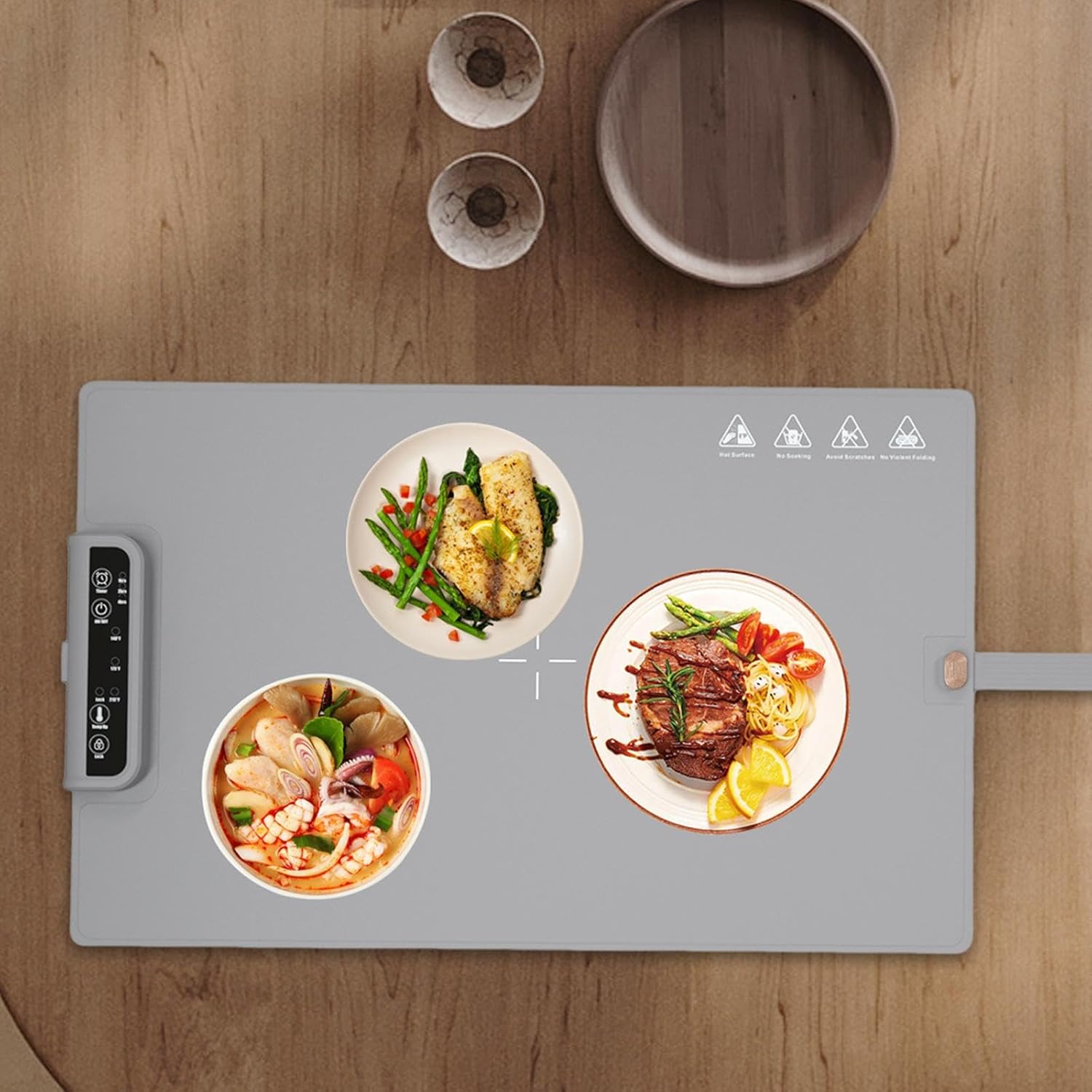 RMWHGDUL 電気保温トレイテーブル加熱ボード 食品を温かく保つ 保温パッド プレースマット フードウォーマー 多機能 ビュッフ