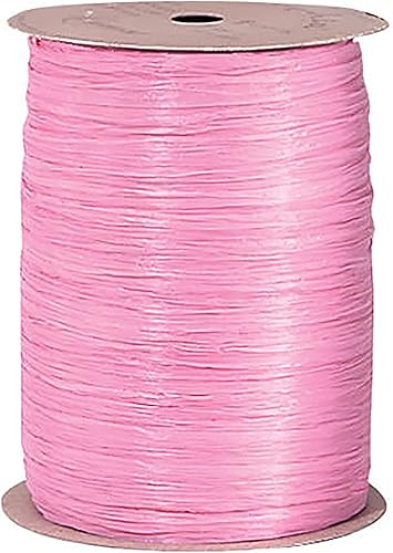 Rollo de cinta de rafia mate de 100 yardas para embalaje y decoración Kraft (Azalea)