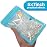 EONJOE 100-pack 57 inch mylar bags with clear window holographic resealable sealable packaging zip bag for small bussiness jewelry candy sample food packing supplies Blue