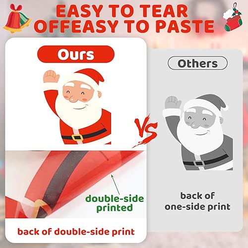 Miniatura 6 de 419 calcomanías de Navidad para ventana, doble cara de copo de nieve, decoraciones de Navidad para vidrio e interiores, perfectas para decoración de