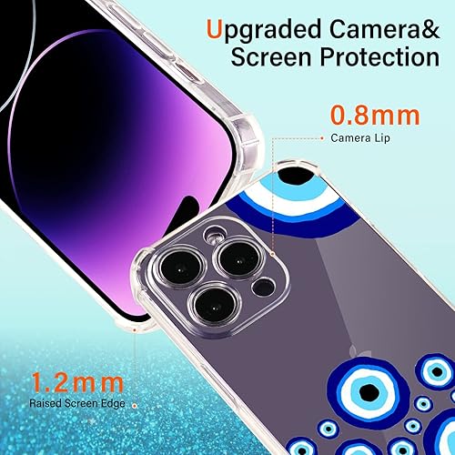 Vista 301 de Roemary Buffertech - Funda protectora para iPhone 13 Pro Max con diseño Golden Retriever, diseño de arcoíris con protector de pantalla