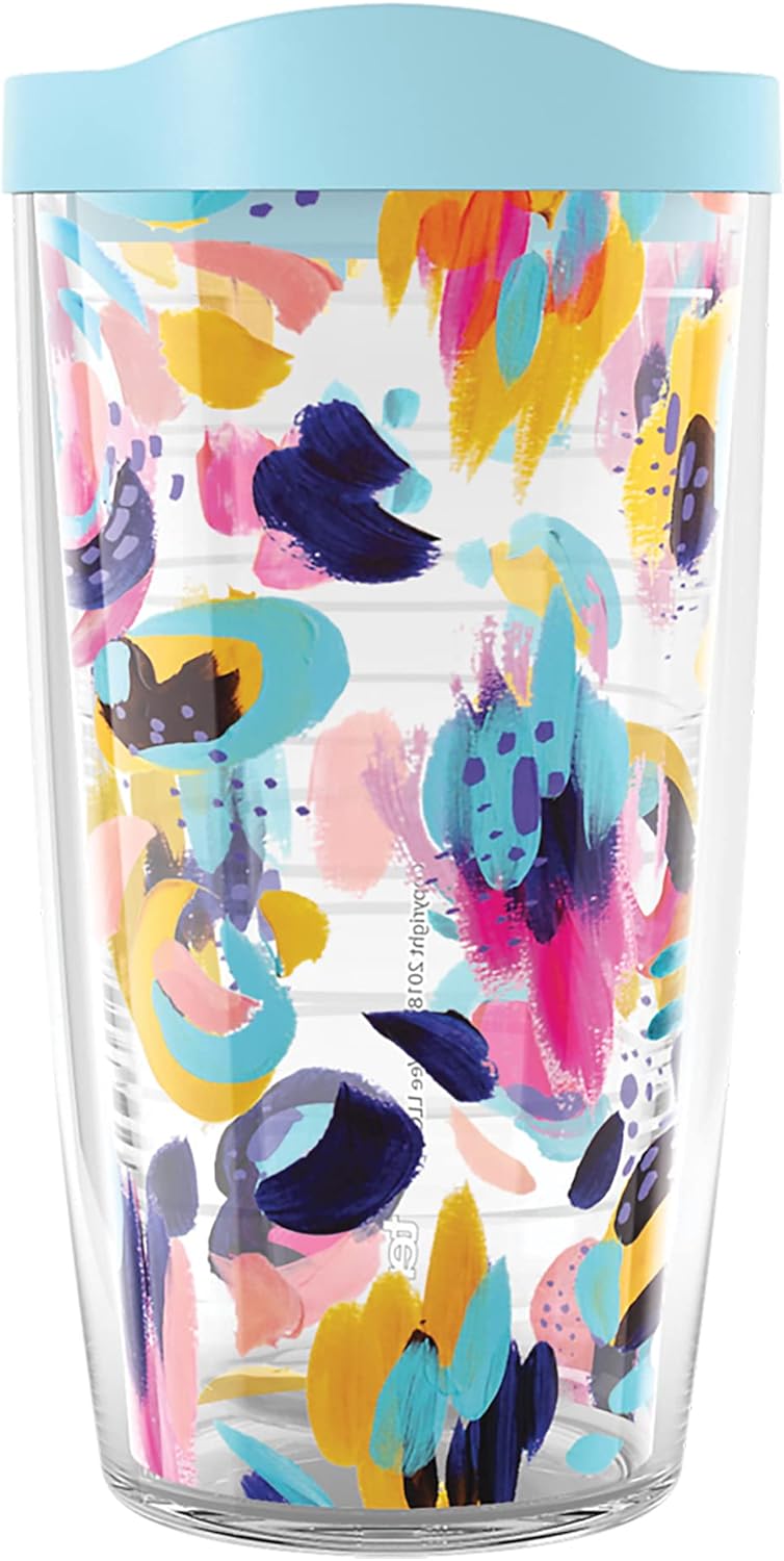 Tervis EttaVee Be Spot On Made in USA Double Walled Insulated Tumbler Travel Cup Keeps Drinks Cold & Hot, 16oz, Classic
