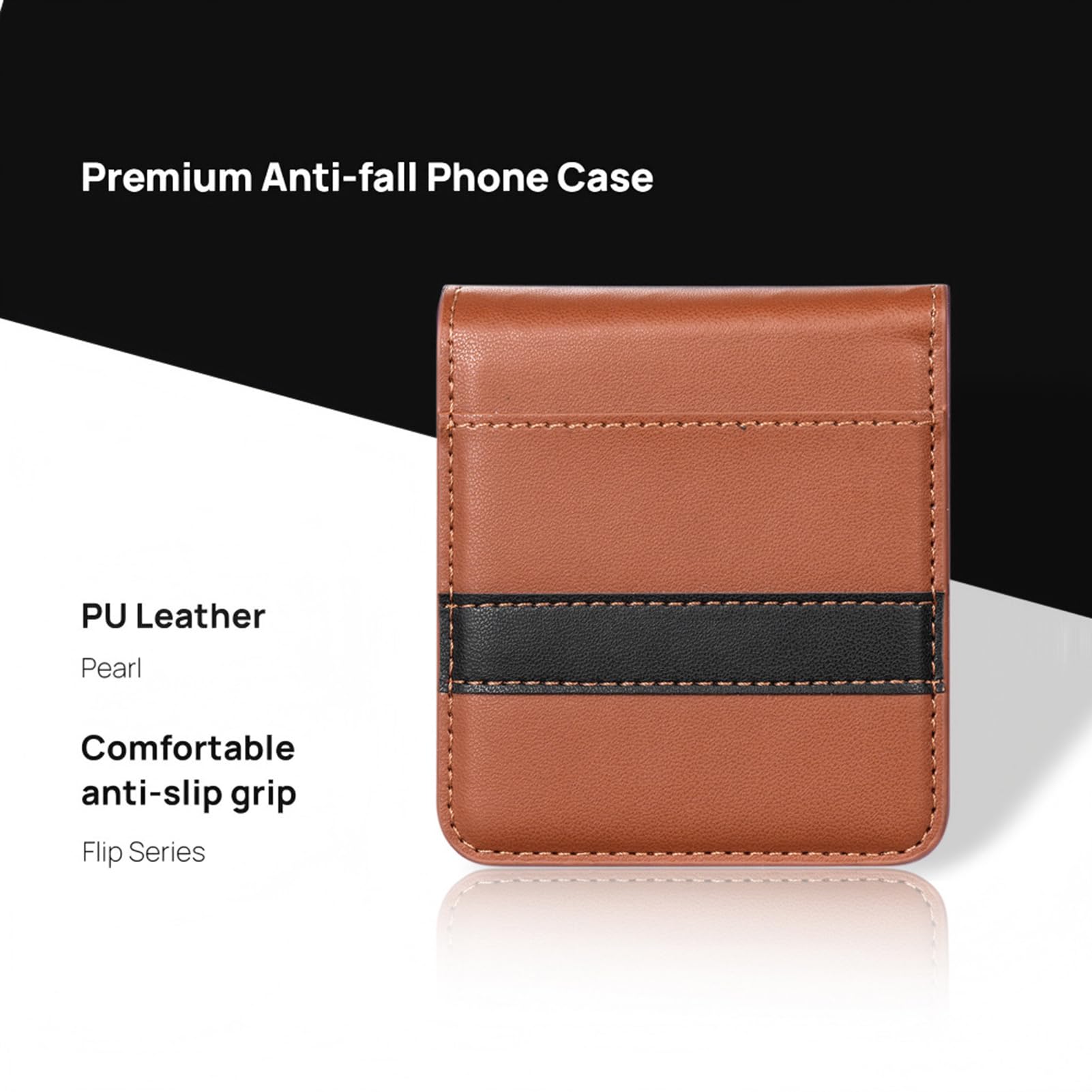 Sottile Cover Per Samsung Galaxy Z Flip 8, A Libro Portacarte In Pelle