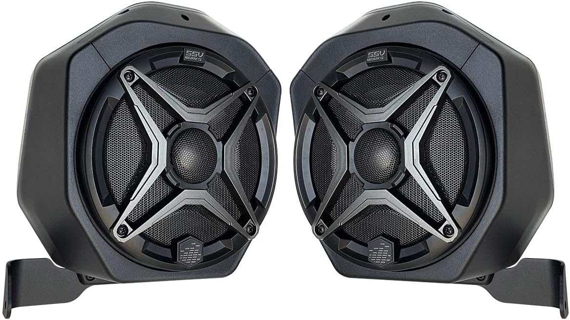 SSV Works 2021-2026 Ford Bronco 2-Door Rear Speaker Pod Upgrade 6.5" Weatherproof Plug & Play Roll Cage Mount w/SSV A6 120w Speakers - 230-BR-2B65A