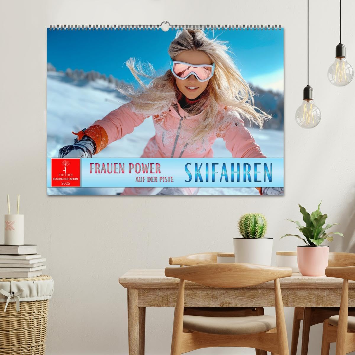 Skifahren - Frauen Power auf der Piste (Wandkalender 2026 DIN A2 quer), CALVENDO Monatskalender: Wintersport, der begeistert - wunderschön inspirierend.
