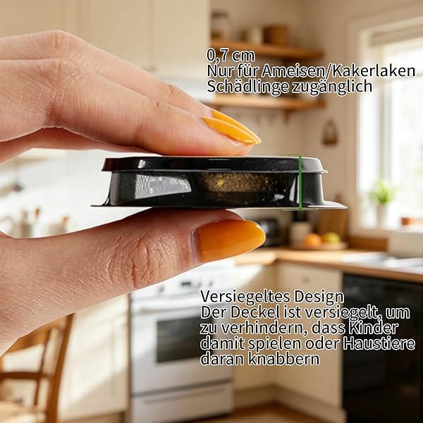 Ameisenköderdose, Ameisenköderdose für Innen, Effektiver Ameisenköder & Sichere Ameisenfalle, für Küche, Haus Sowie Vorratskammer (8 Stück) - 4