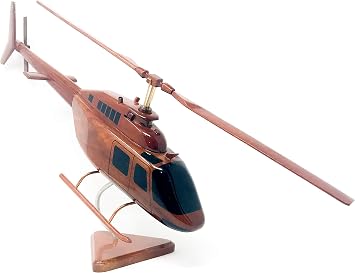 Bell 206 Helicopter Wood Model