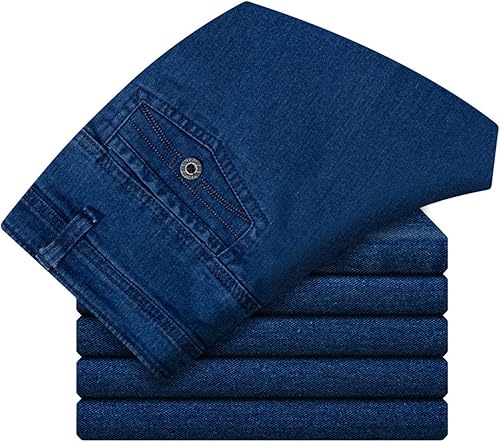 Miniatura 3 de Pantalones casuales para hombre, jeans elásticos ajustados para hombre, desgastados, pierna recta, cómodos, flexibles, con