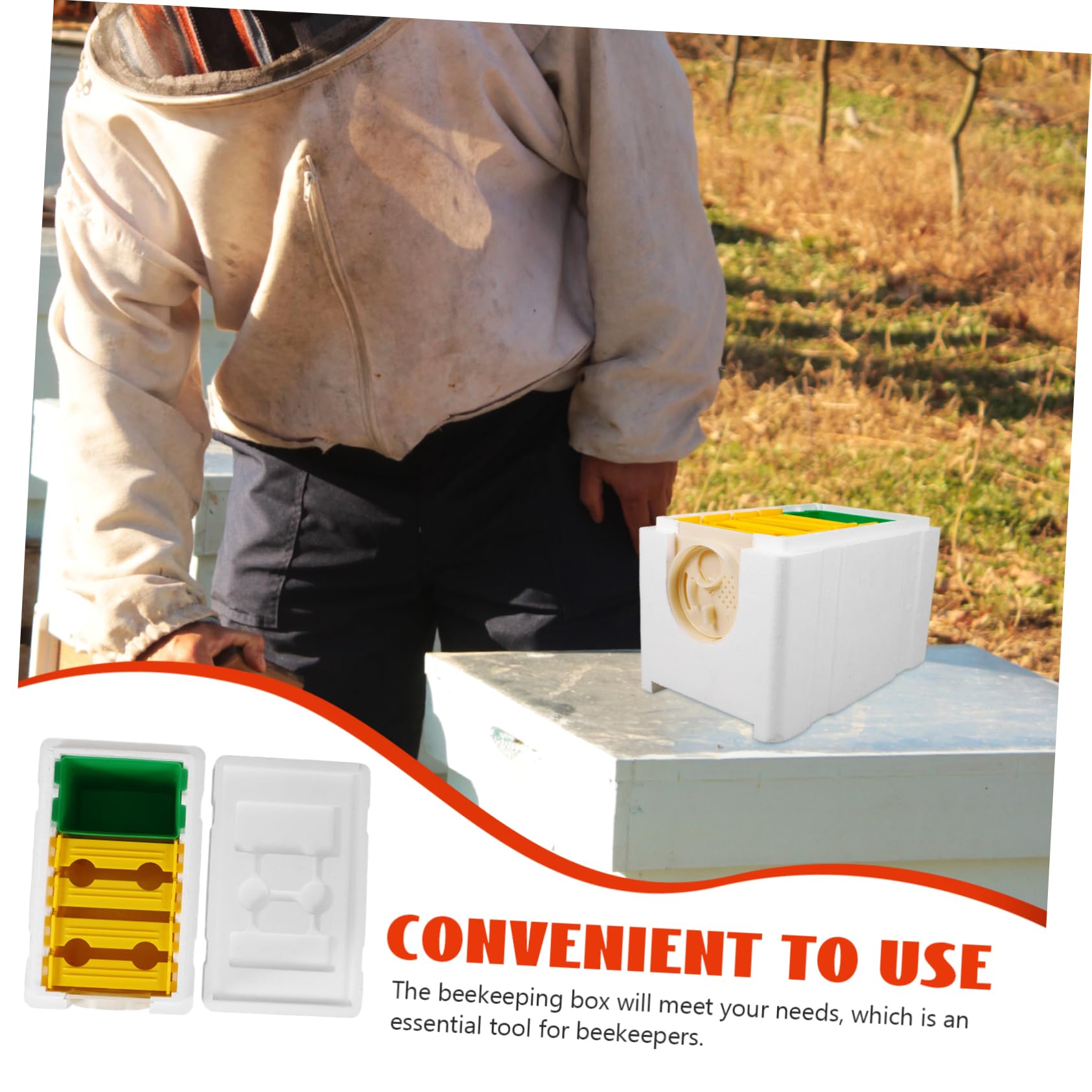 SUPVOX 2pezzi Beehive Multi-grid Bee Feeding Box Per Accoppiamento e Accessorio Per Allevamento Apistico Facile Trasportare e Usare Per Apicoltori e