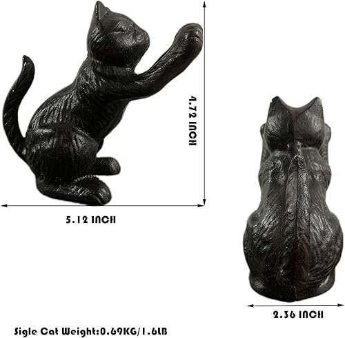 Miniatura 2 de Sujetalibros decorativos para estantes, de hierro fundido resistente para libros pesados, sujetalibros únicos y bonitos para decoración de hogar y