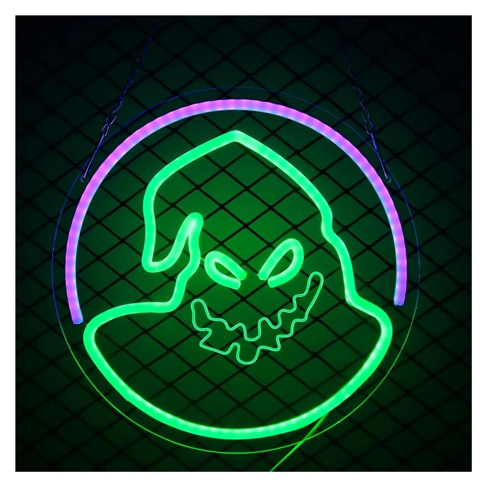 RONGCH Hanging Art Signs Ghost Neon Sign Wall Decoration for Bedroom Gameroom Livingroom Birthday Party 40x30cm