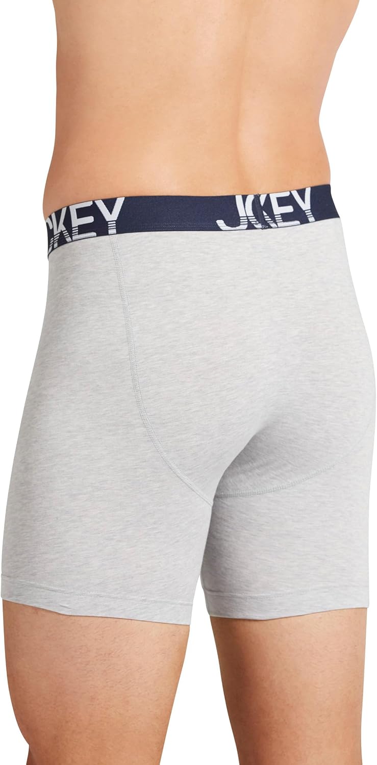 Jockey Men's Underwear ActiveStretch 7" Long Leg Boxer Brief - 3 Pack - Image 3