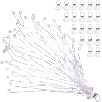 Confetti Poppers, 20 Pack Plastic No Mess Streamers, Party Poppers for Birthday,Wedding,Celebrations,Graduation Party White, 20 Pack