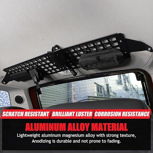 Miniatura 5 de LLKUANG Bolsa colgante para techo de maletero compatible con Toyot@ FJ Cruiser 2007-2021, organizador colgante de panel de techo trasero interior,