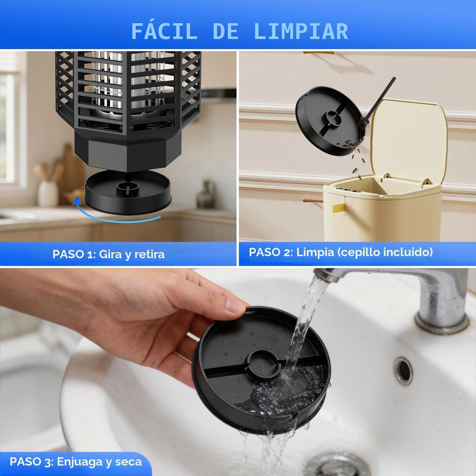 Lámpara Antimosquitos Eléctrica 4200V 18W UV Mata Mosquitos Eléctrico Silenciosa e Impermeable IPX4,Matamoscas Eléctrico Atrapa Mosquitos y Moscas,Repelente Mosquitos Eficaz para Hogar,Jardín Terraza