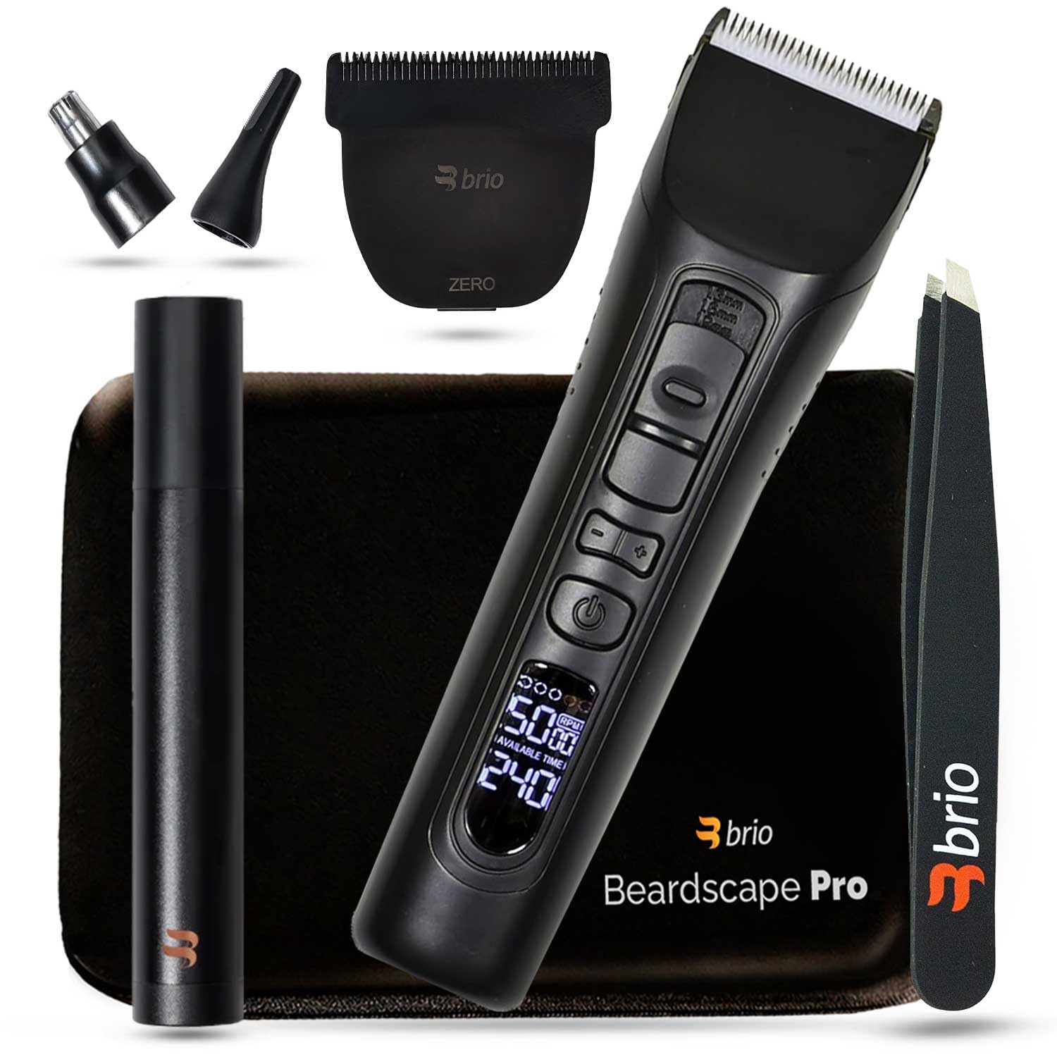 Amazon.com: Brio Beardscape V1 Black Bundled with Zero Blade, Nose