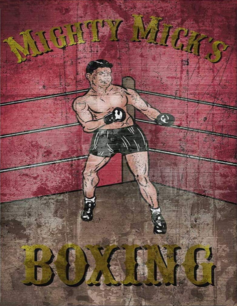 BigBazza ROCKY BALBOA Movie inspired Boxing GYM Fitness Vintage Wall tin Plaque 20x15cm - Pub Shed Bar Man Cave Home Bedroom Office Kitchen Gift Metal Sign - Mighty Micks