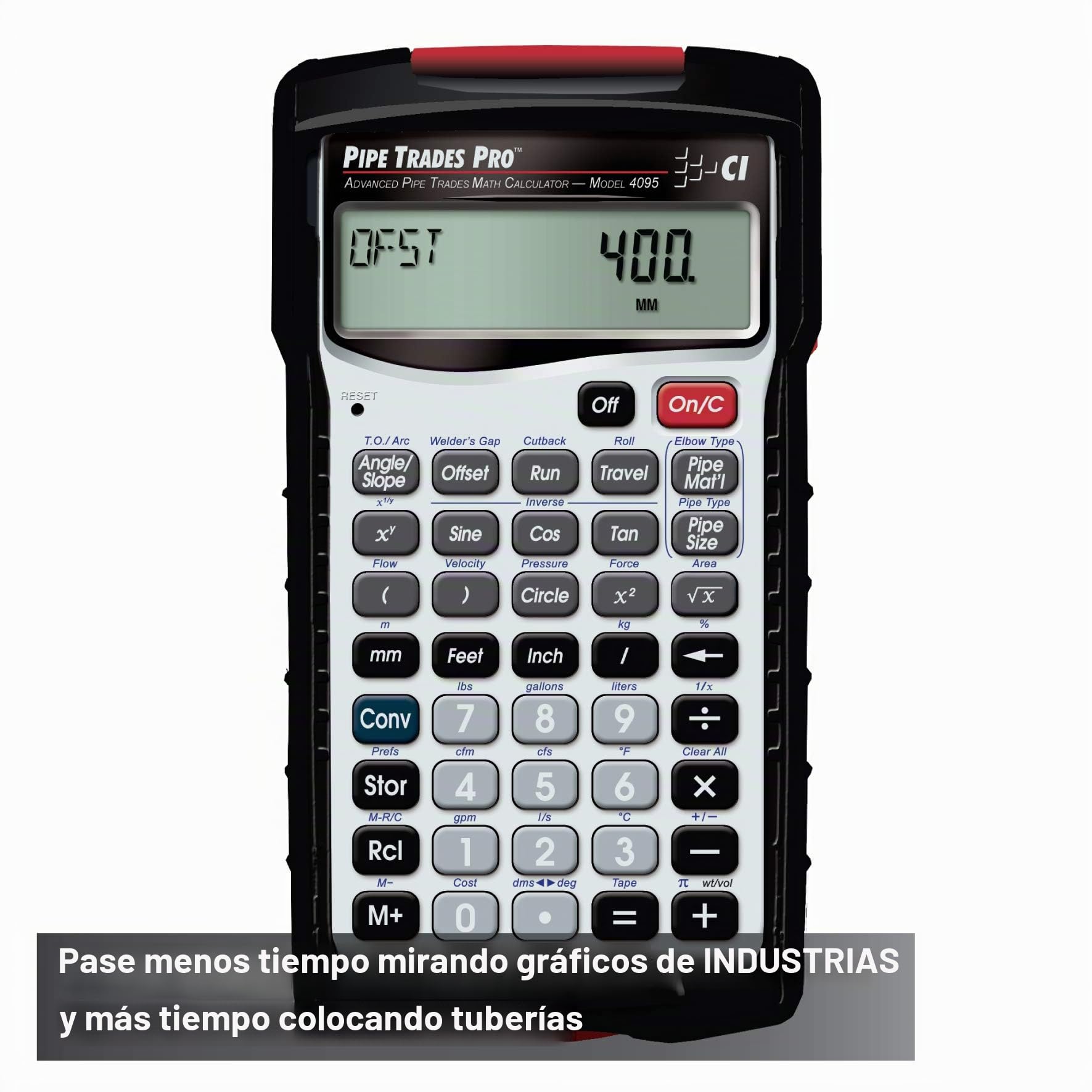 Calculated Industries Pipe Trades Pro Poche - Calculadora científica (Bolsillo, calculadora científica, 12 dígitos, Batería, Plata)