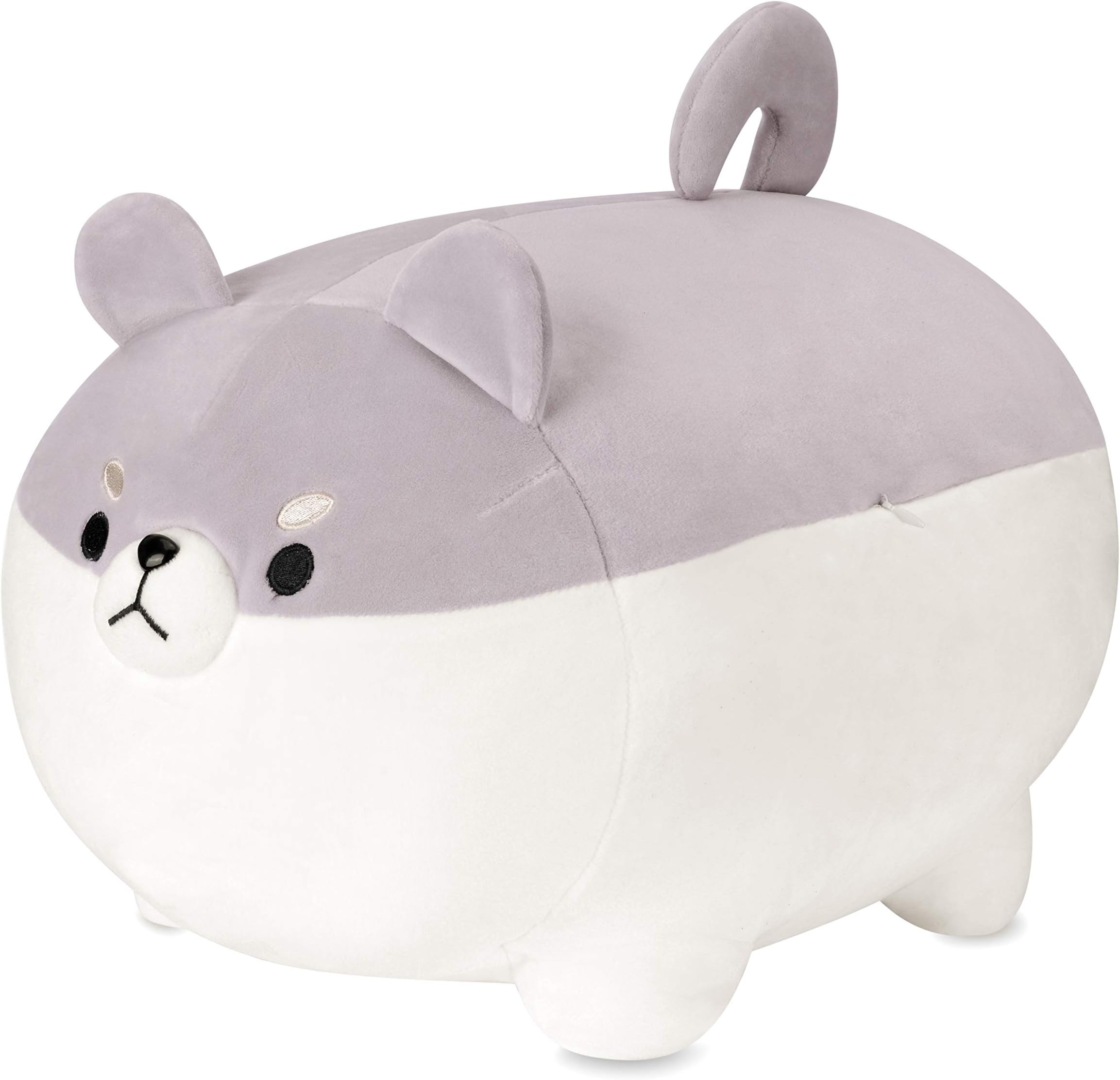 19.6" Shiba Inu Stuffed Animal Toy -Akita Dog Plush Pillow, Anime Corgi Kawaii Plush Toy Best Gifts for Girl and Boy, Animals Doll Toy Gifts for Boys Girls Grey