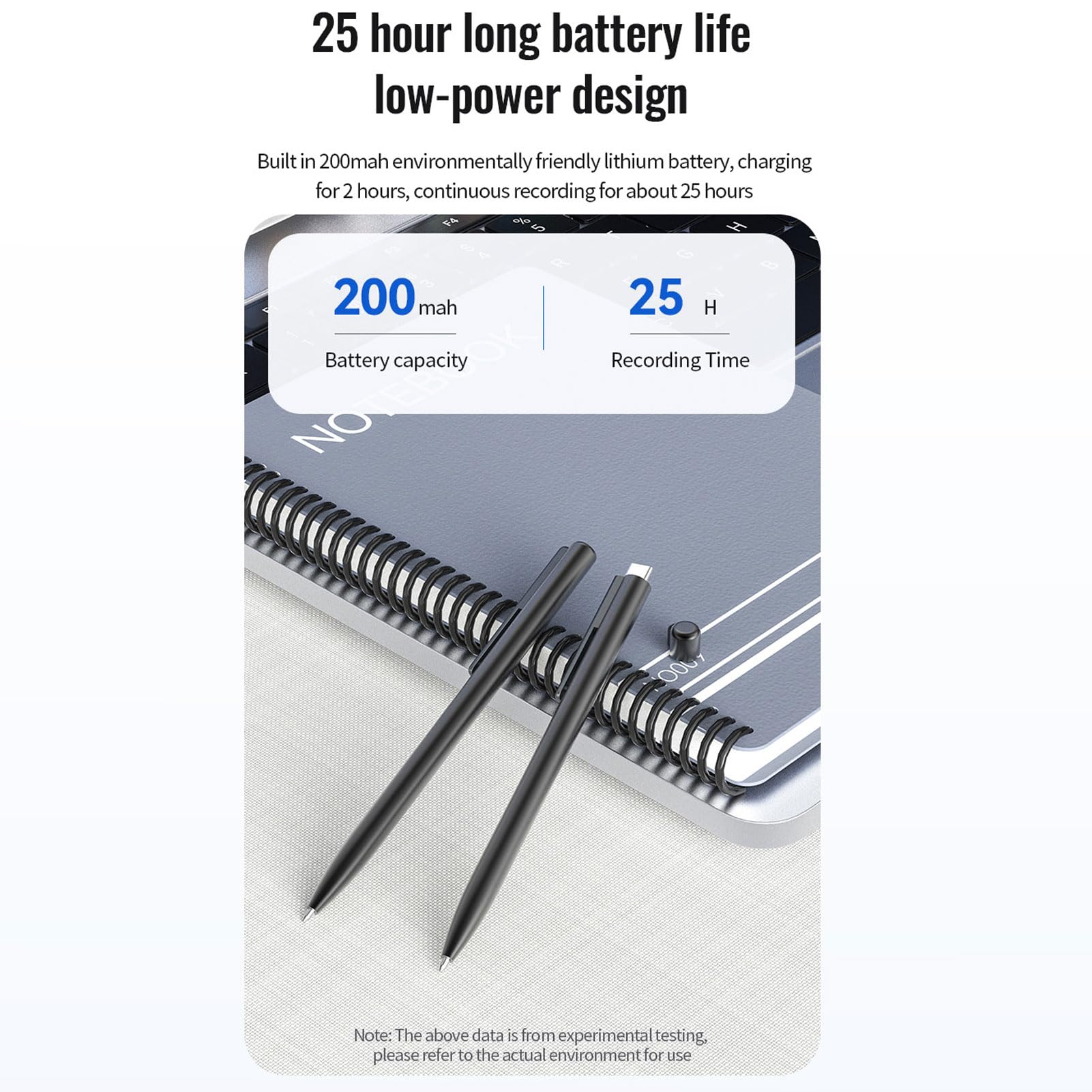 Cuifati 64 GB Digitaler Diktiergerät, Sprachaktivierter Rekorder mit AI-Rauschunterdrückung, Sprachaktivierter Sound-Audiorecorder, Tragbarer Intelligenter Aufnahmestift (64GB)