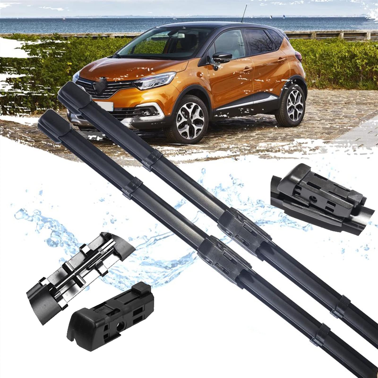 Pièces d'essuie-glace pour Renault Captur Samsung QM3 2017 2018 avant