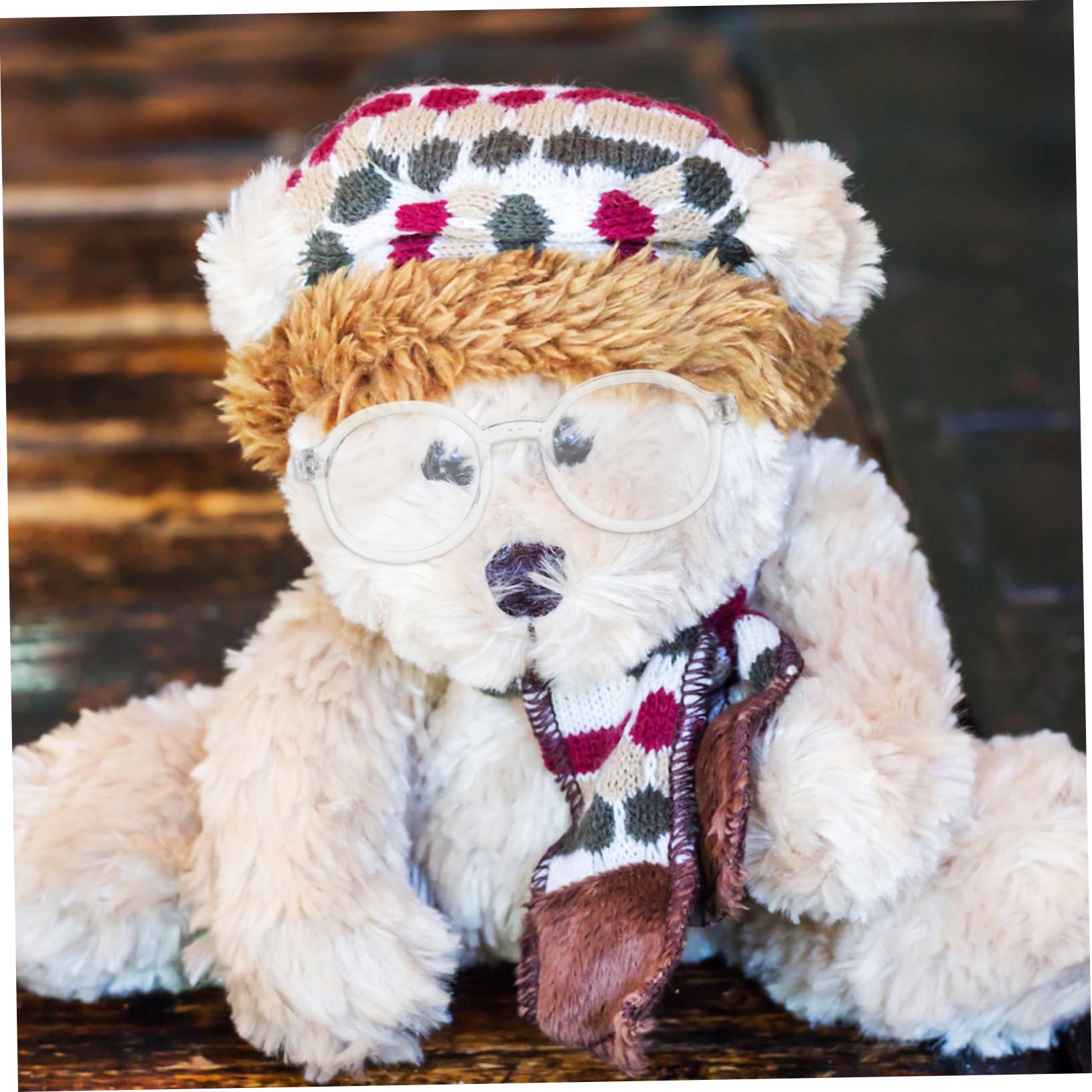 NUOBESTY 20 cm Occhiali da Bambola Peluche Bambola Divertente ed Elegante Occhiali di Scena Travestimento Mini Occhiali In Plastica Design Unico Dimensioni Versatili