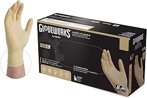 GLOVEWORKS Colored Examination Gloves: Beige, Small Pack