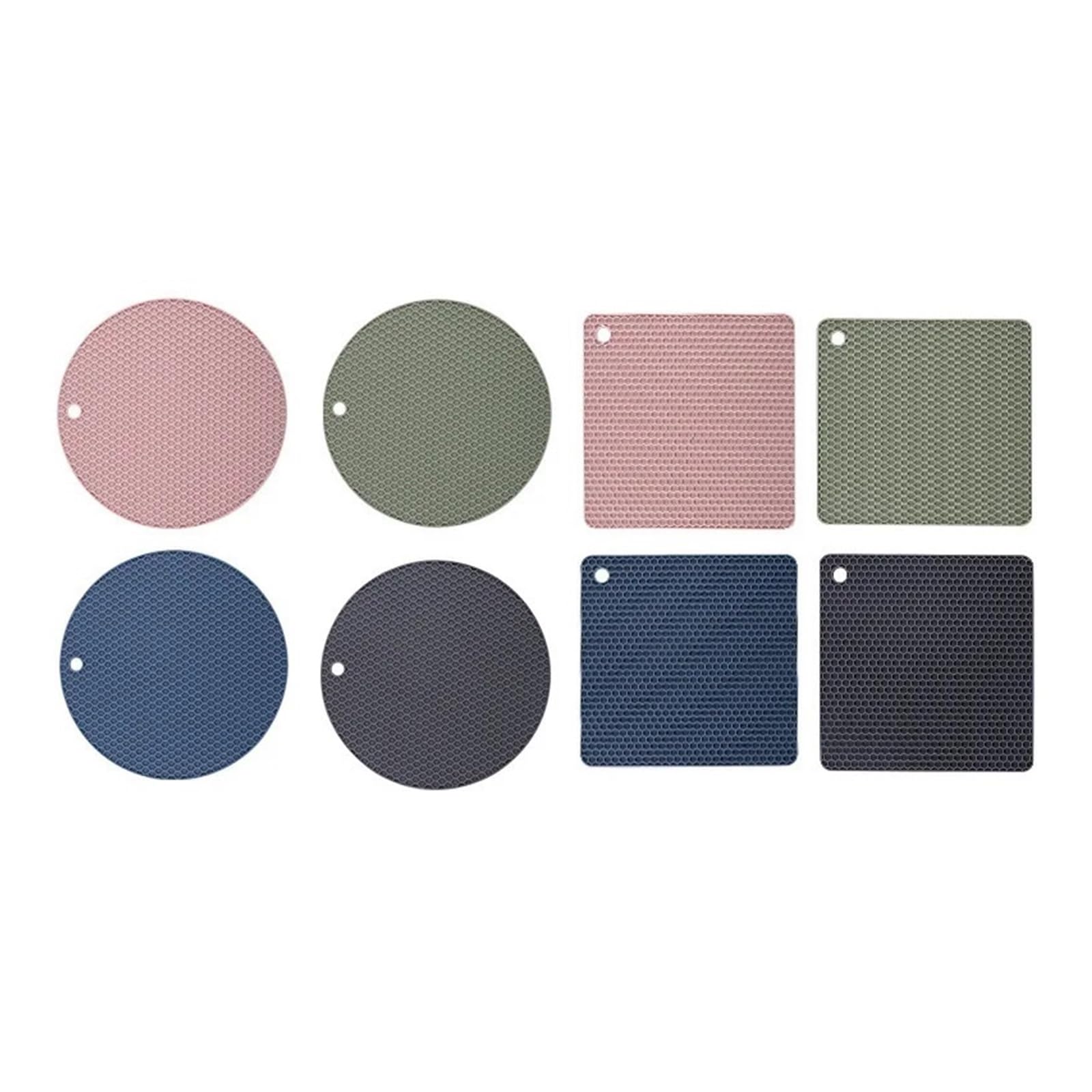 2/4 Szt. Żaroodporna Mata Silikonowa Podstawki Pod Kubki Podkładki Antypoślizgowe Uchwyt Na Garnek Podkładka Stół Akcesoria Kuchenne(4pcs Square)