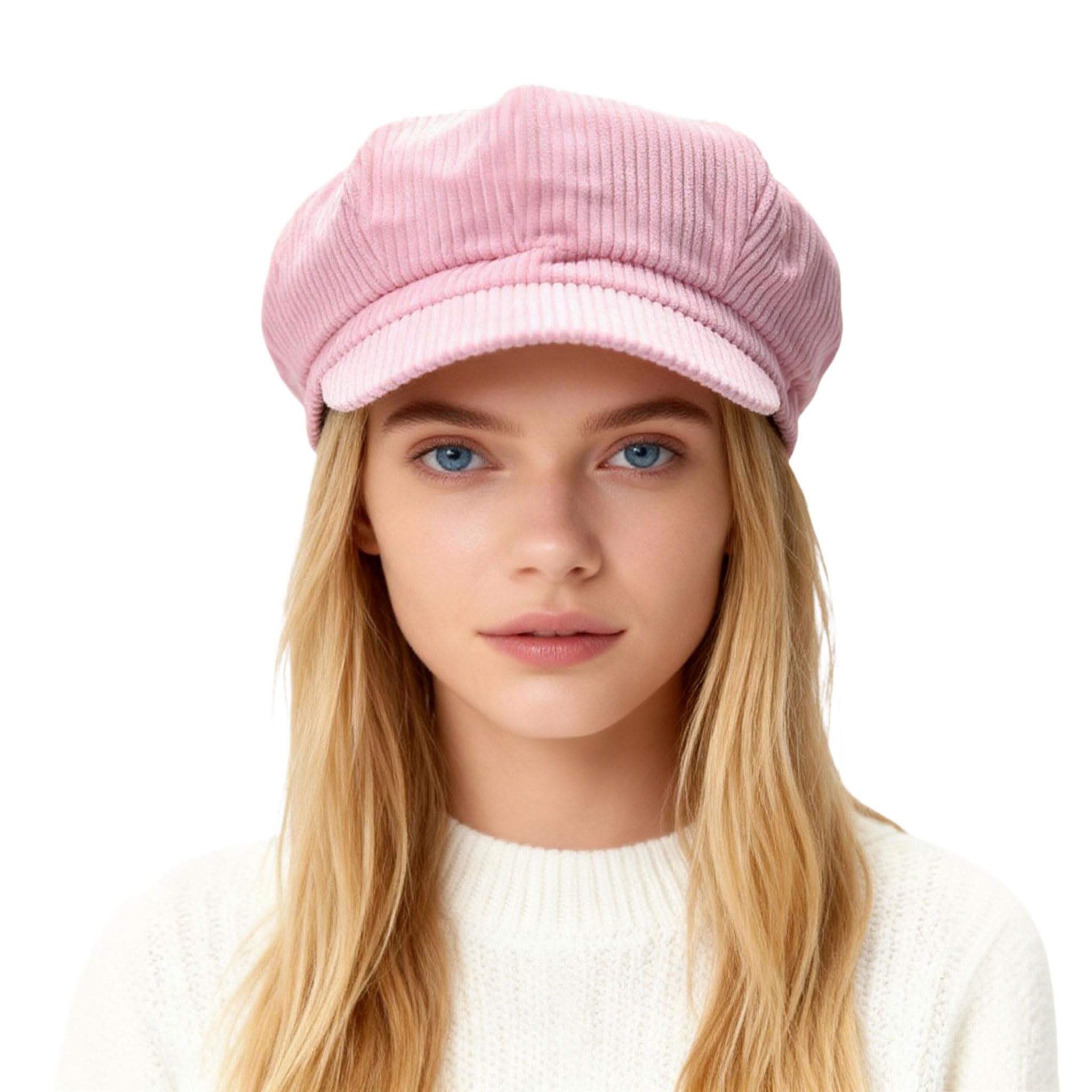 Womens Retro Corduroy Ivy Newsboy Paperboy Cabbie Gatsby Painter Hats Caps