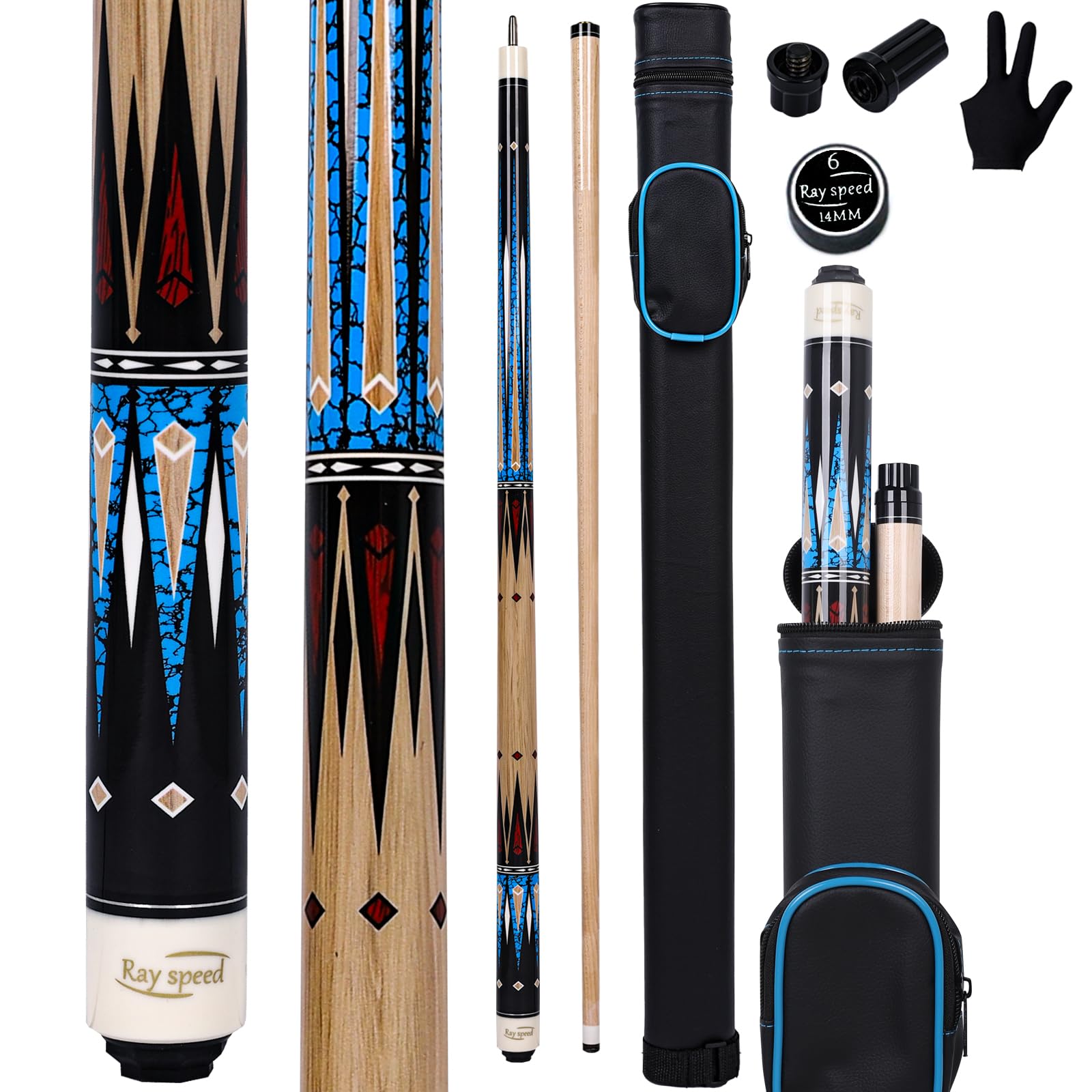 Pool Cue Stick with Hard Case Professional Billiard Pool Stick 19/20oz Pool Stick