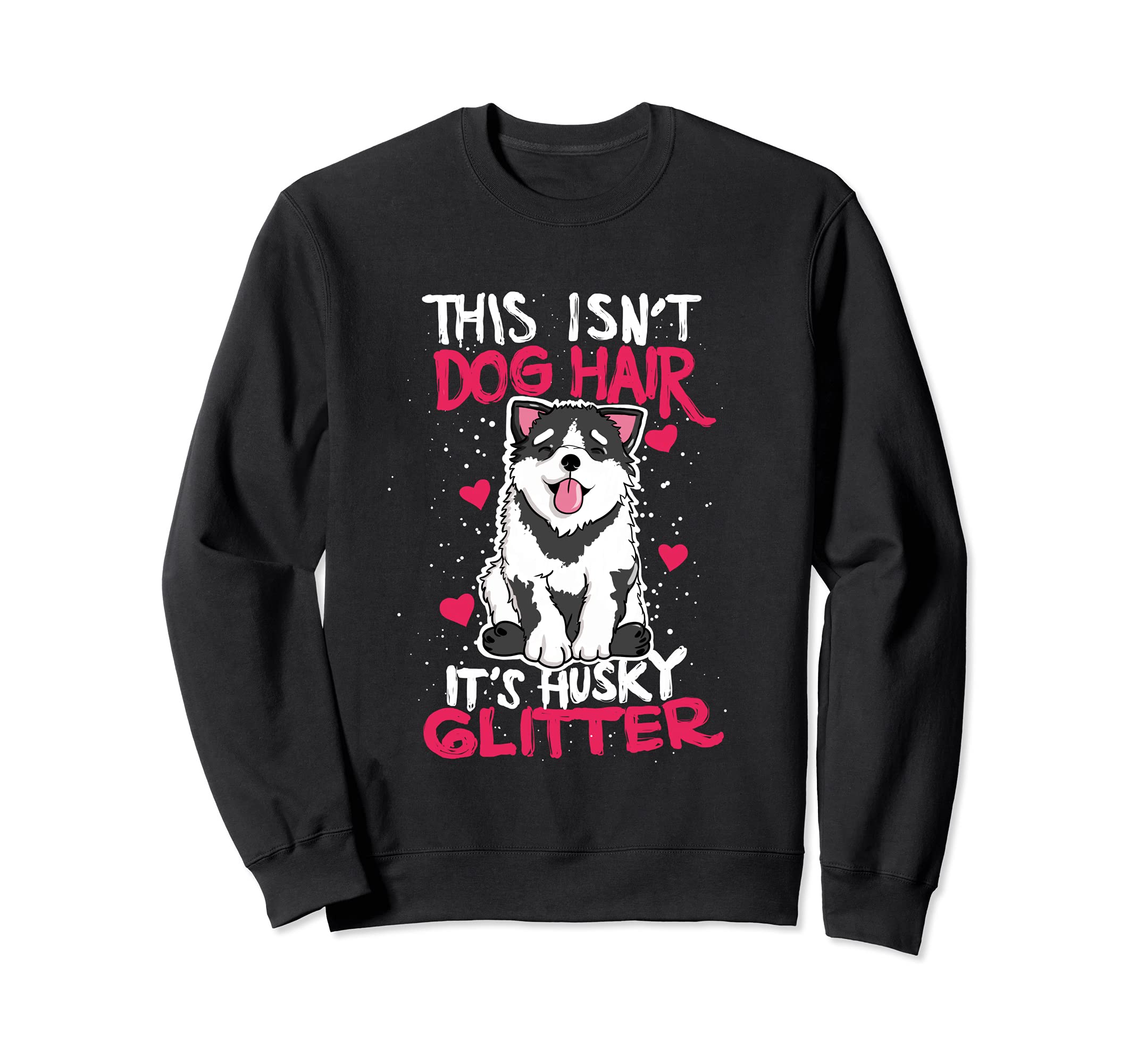 Siberian Husky Dog Hair Sweatshirt, Black