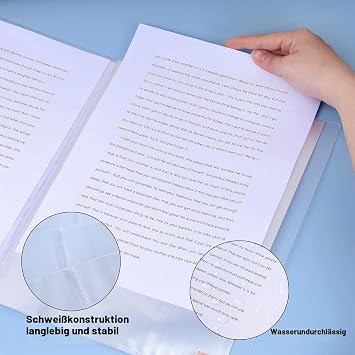 (Pack of 4) A4 Display Book Presentation Book with 40 Transparent Pockets Presentation folders for school and office