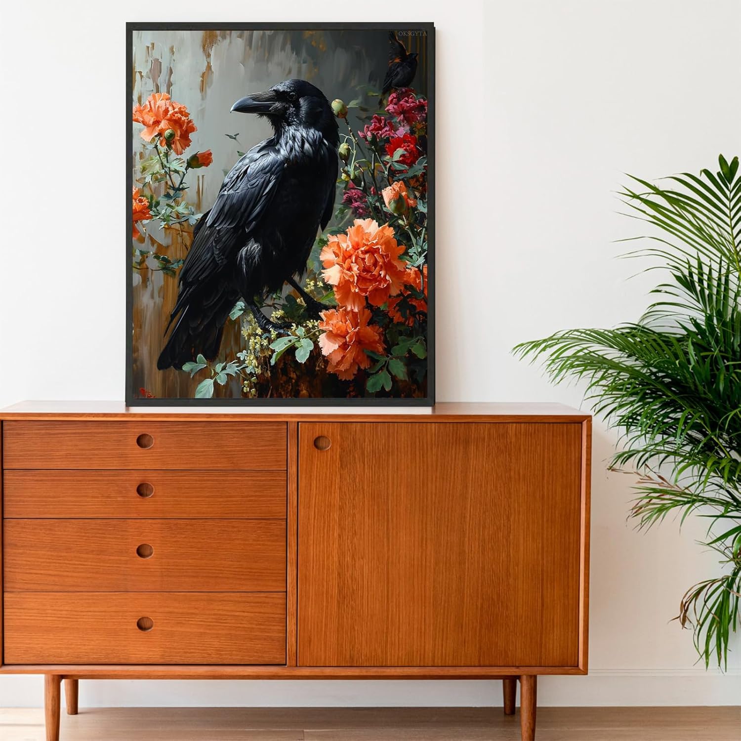 OKSGYTA Paint by Number, Crepuscular Crow, Adult Crafts Adults Paint by Number Kits, Room Decor Gift for Birthday Festival (16x20 Inch, No Frame), Bright