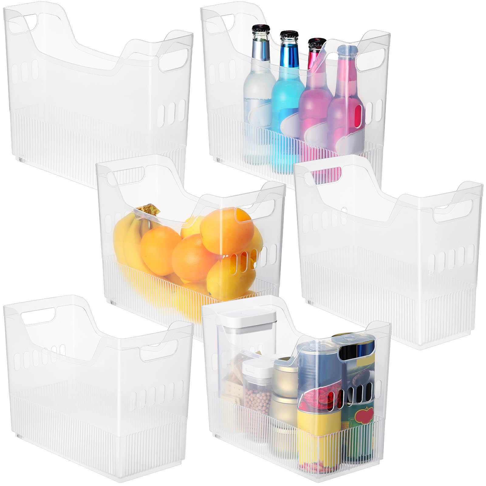 Amazon.com - Qunclay 6 Plastic Freezer Organizer Bins with Wheel