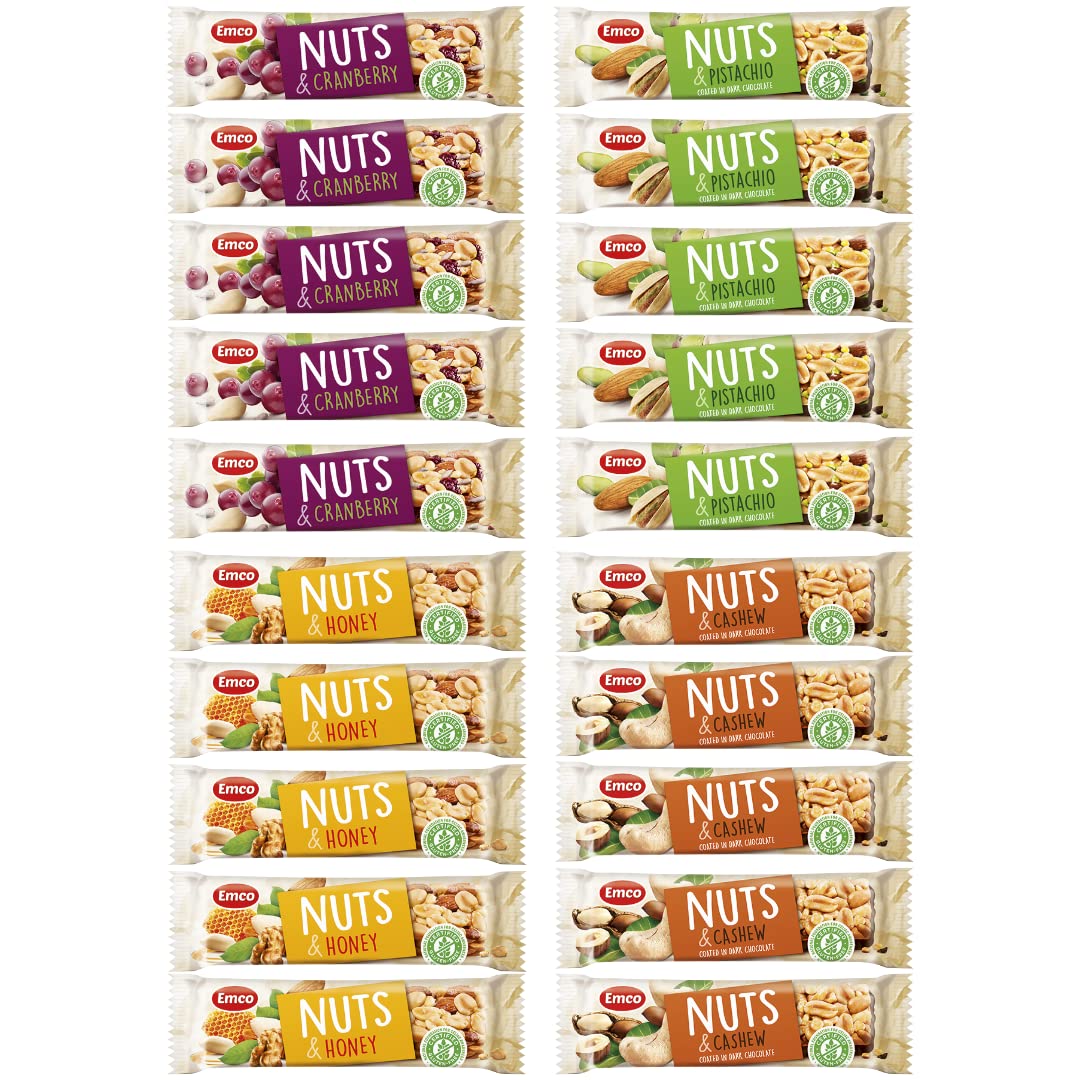 Buy Emco Nut Bar Variety Pack Gluten Free Pistachio & dark chocolate