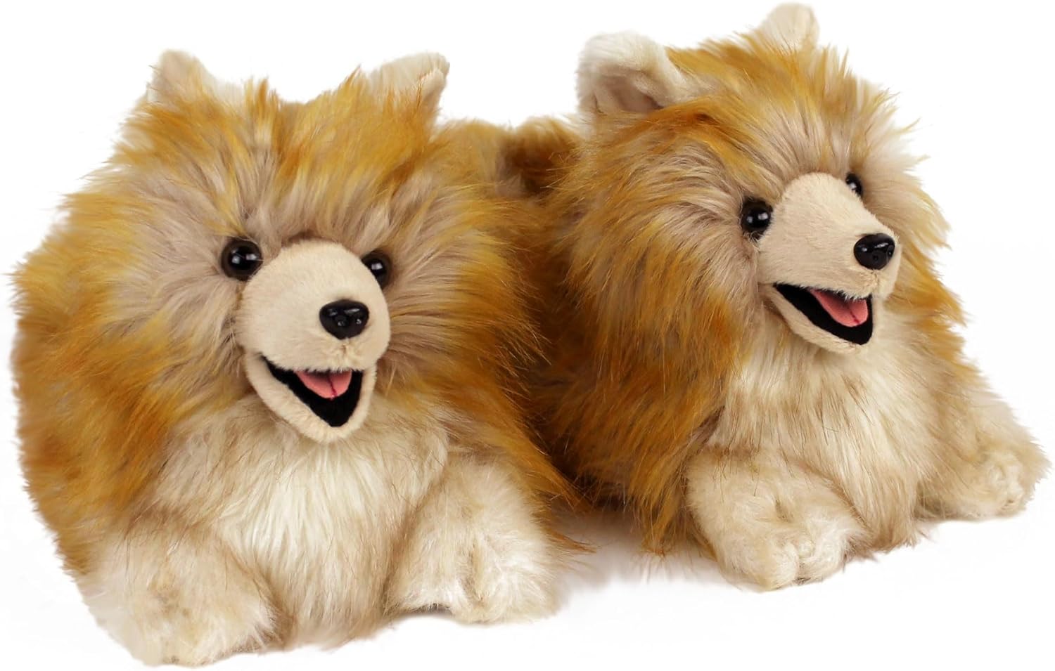 Pomeranian Slippers for Women and Men - Fuzzy Plush Dog Slippers for Adults