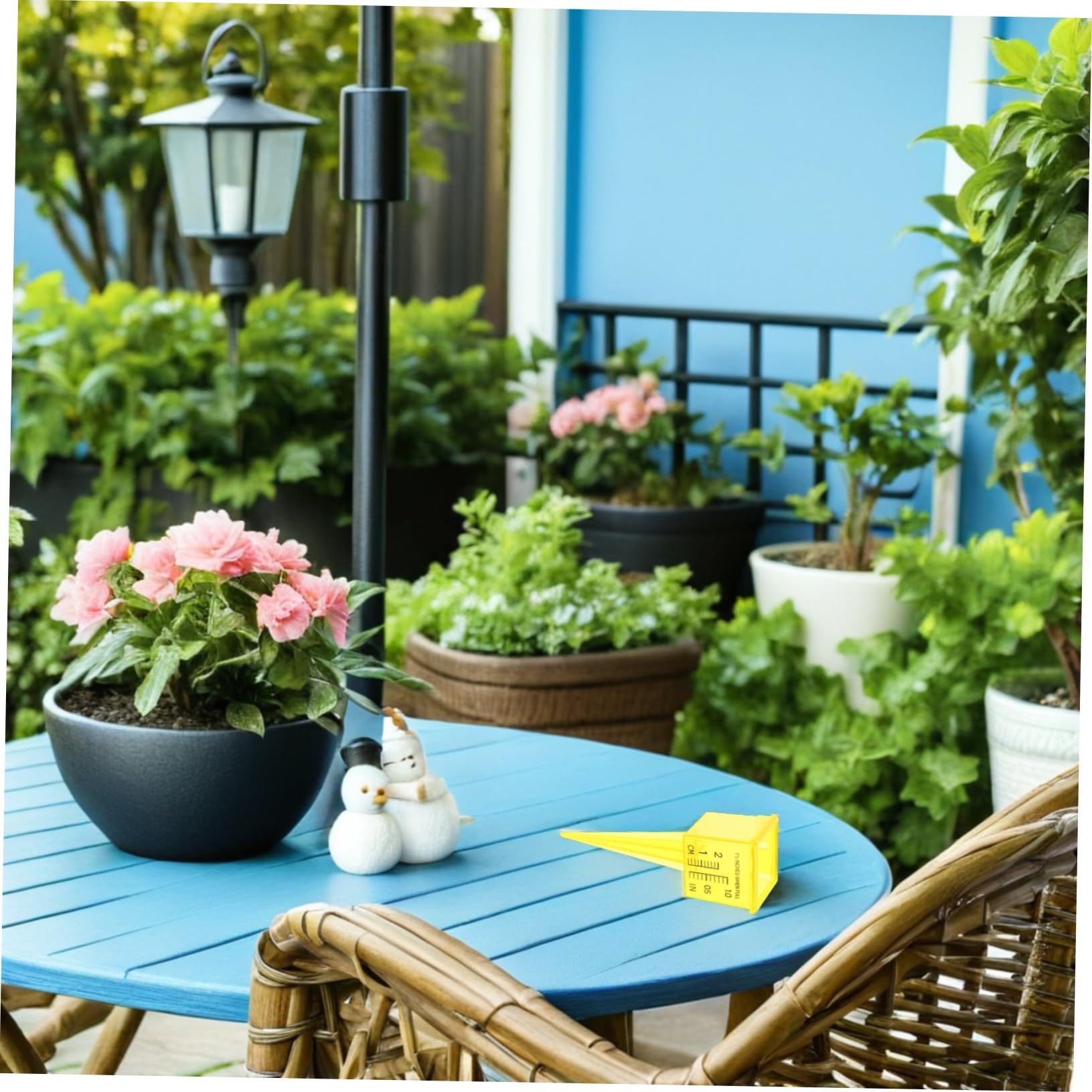 ifundom Pluviometro da Giardino in Plastico per Misurazione Precisa della Pioggia Esterna, per Prati e Terrazze