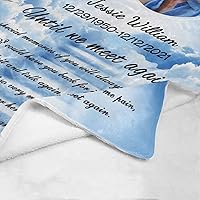 Vista 46 de Custom Memorial Blankets with Photo to Your Loved One's Memory, Memory Lane in Loving Memory Photo Blanket to Remind You of Your Beloved Ones 40x50