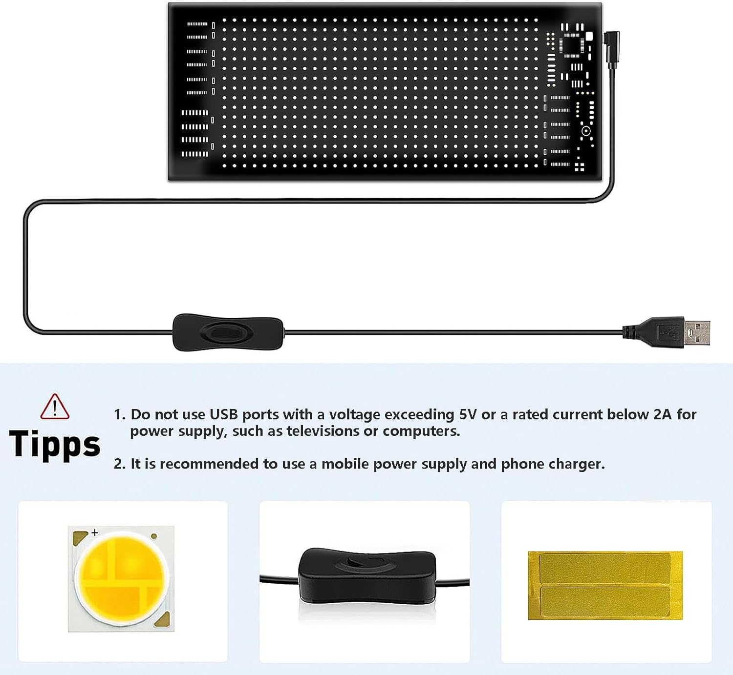 Evil Eye LED Screen Matrix Display Panel with Bluetooth App Control, USB Powered, Remote Control & Scrolling Text, Programmable LED Screen (1664(3.7inx14.2in))