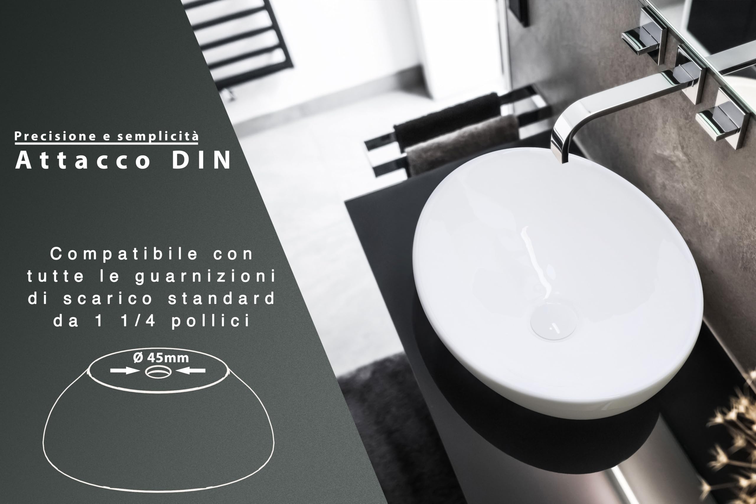 Elegante piccolo lavabo ovale con effetto loto per bagno e bagno degli ospiti - waschbecken24 (41x33x14cm, bianco / A99)