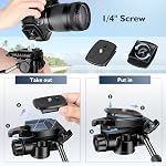 Tripod Head for Camera Tripod - 360° Ratating Pan Head