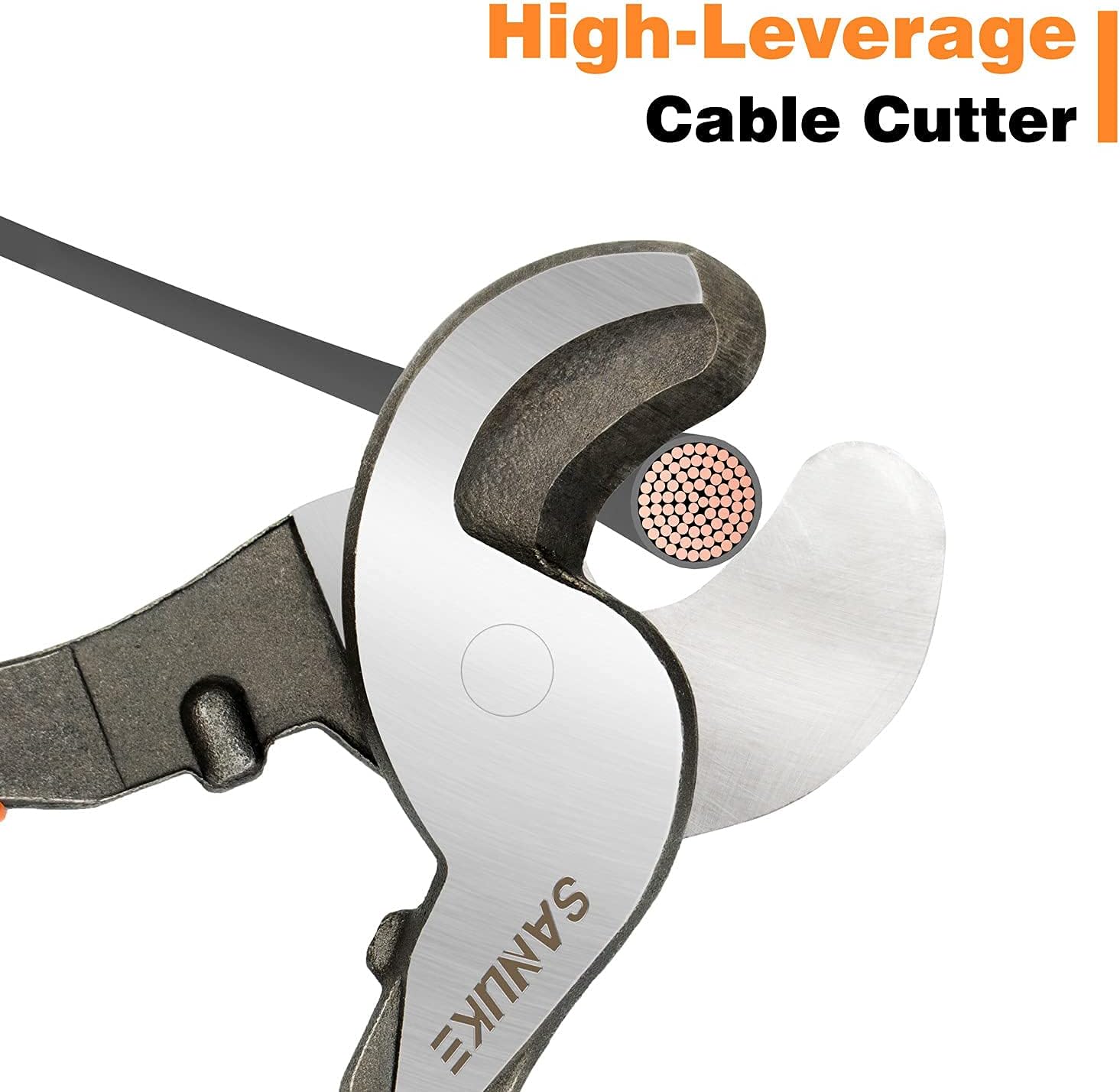 Cable Cutters, Sanuke High Leverage Cable Cutter Heavy Duty Industrial Strength Electrical Wire Cutters for Cutting Aluminum Copper Communication Cables - - 