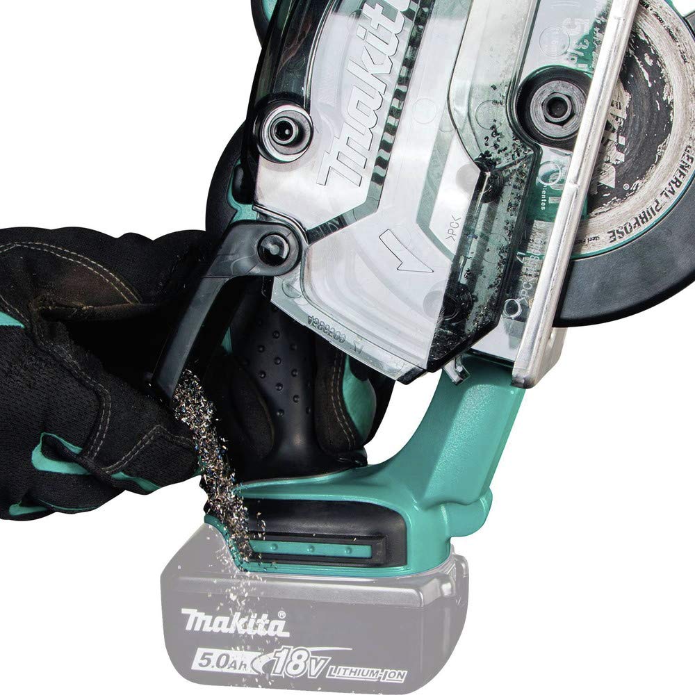Makita XSC03Z 18V LXT Sega da taglio per metalli senza fili agli ioni di litio da 18 V, con freno elettrico e collettore di trucioli, solo strumento