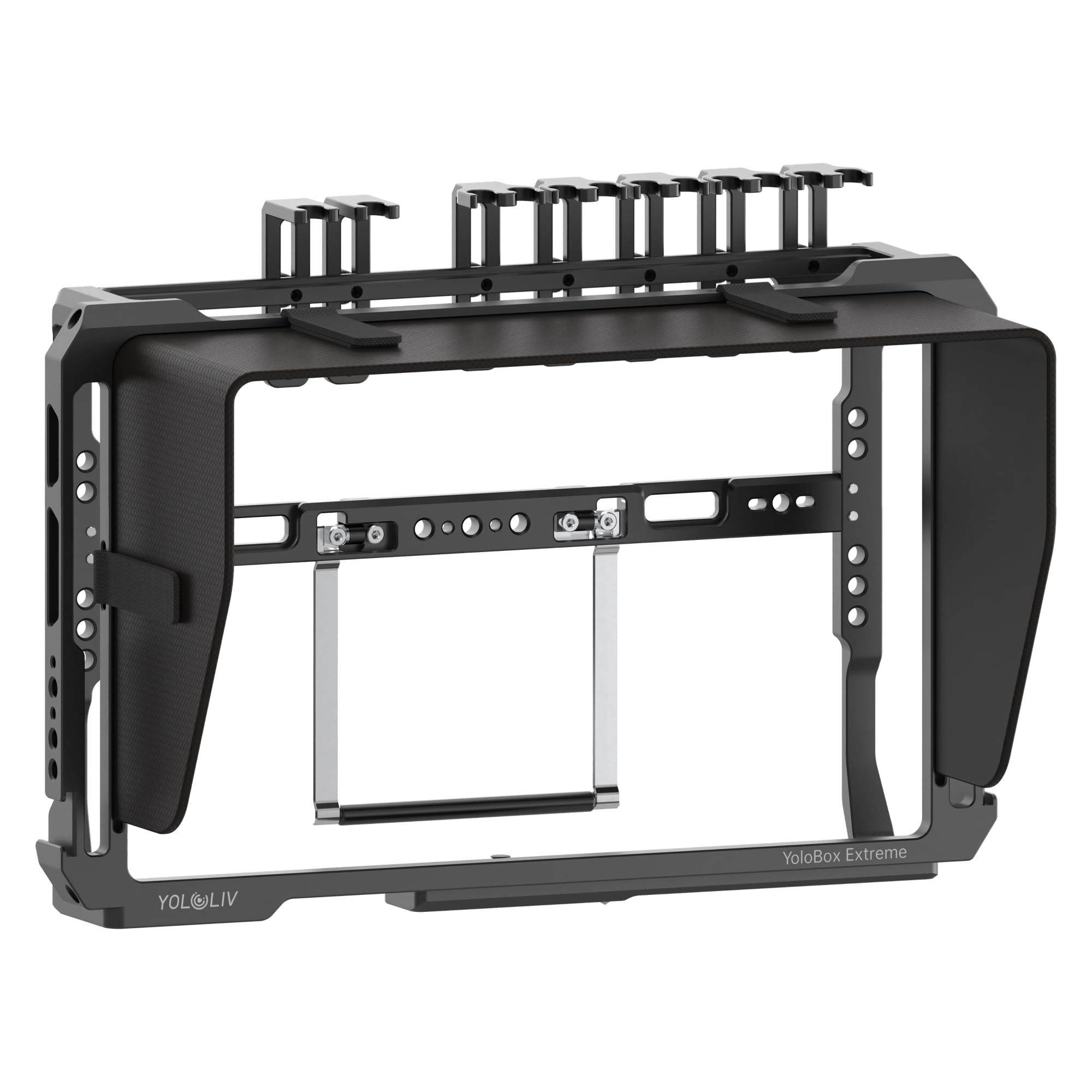 YoloLiv YoloBox Extreme Cage – Cage de Protection en Aluminium avec Supports pour Griffes, Filetage 1/4", Pare-Soleil à dégagement Rapide