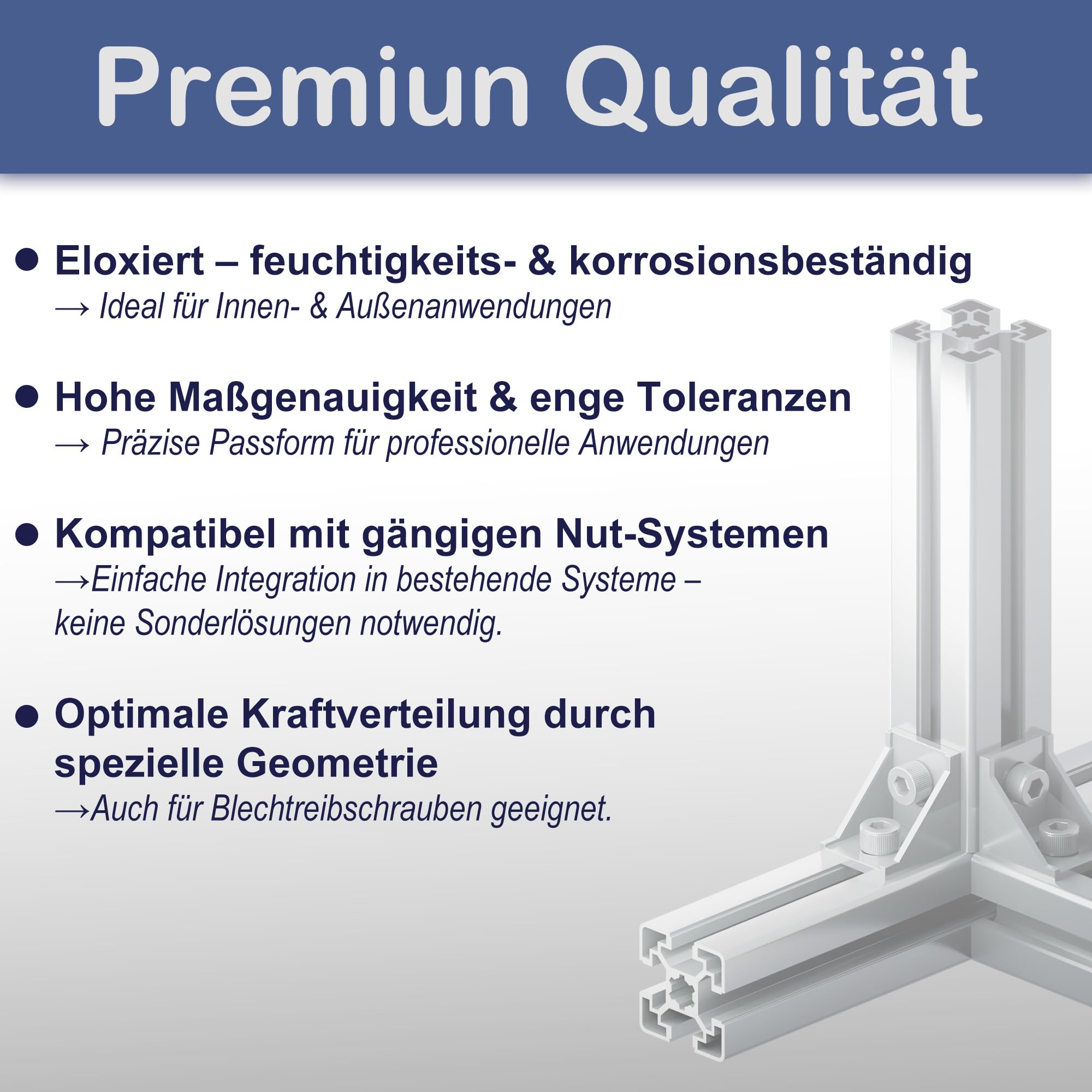 TIVENDIS Montageprofil 20x20 Nut 6 Set 6 Stück 2 Meter Aluminium Alu Profil schwarz eloxiert Systemprofil für Rahmenbau und Montage