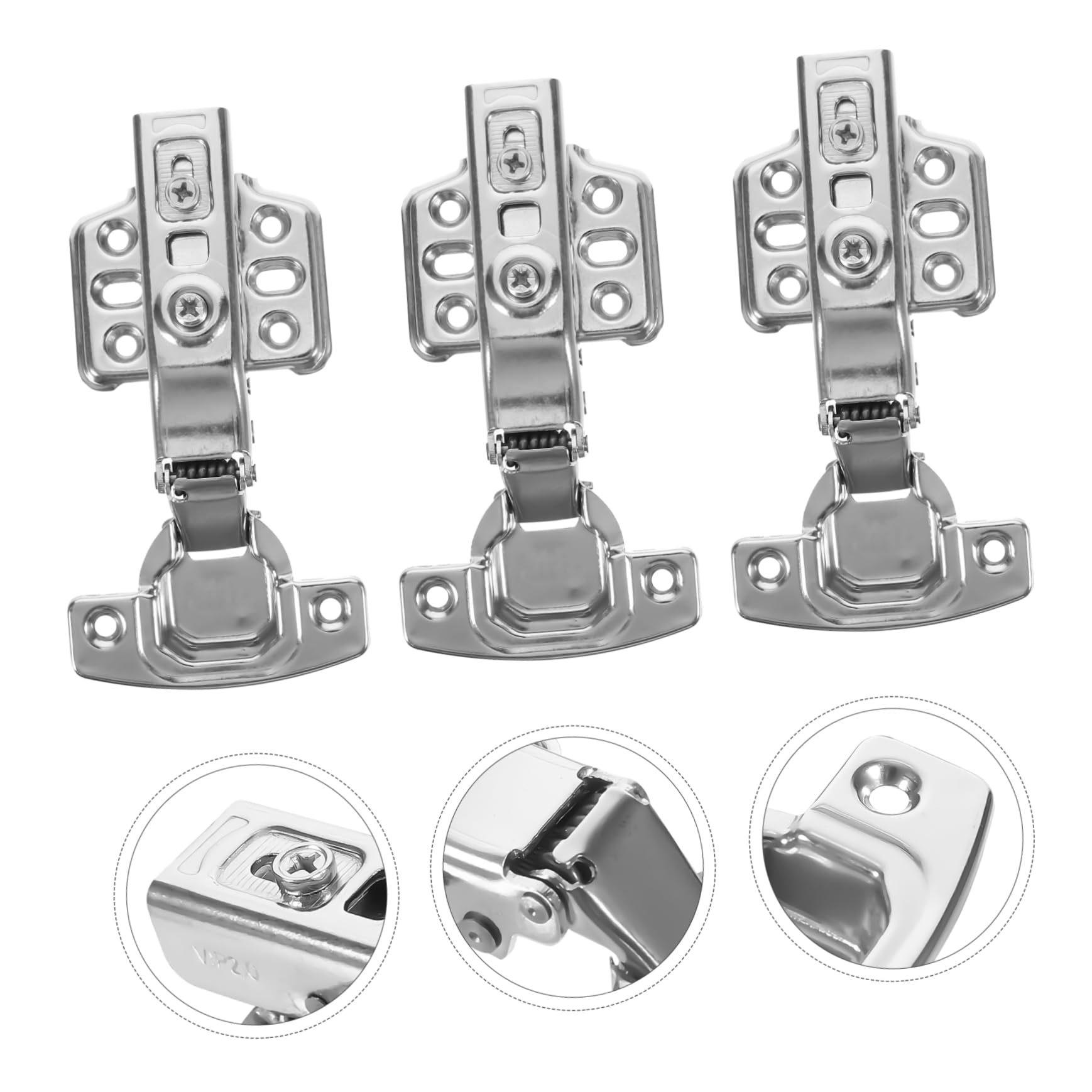 Cerniere in Acciaio Inox Argento 12 Pezzi per Ante